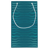 Coastal Beach Salty Türkis Wave Abstract Design Kleine Geschenktüte (Rückseite)