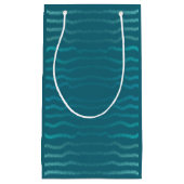 Coastal Beach Salty Türkis Wave Abstract Design Kleine Geschenktüte (Vorderseite)