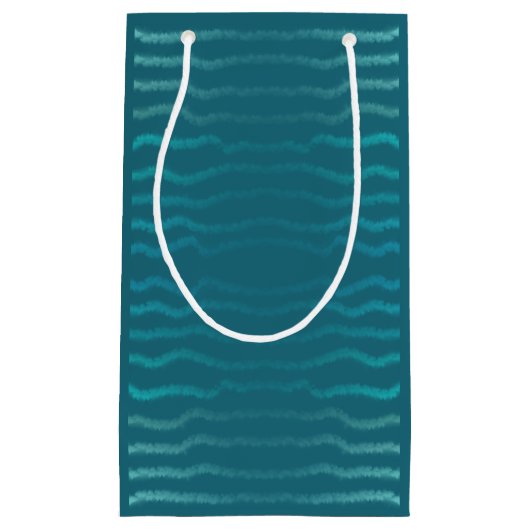 Coastal Beach Salty Türkis Wave Abstract Design Kleine Geschenktüte (Vorderseite)