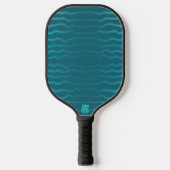 Coastal Beach Salty Türkis Wave Abstract Design Pickleball Schläger (Vorderseite)