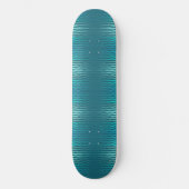 Coastal Beach Salty Türkis Wave Abstract Design Skateboard (Vorderseite)