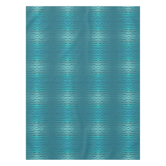 Coastal Beach Salty Türkis Wave Abstract Design Tischdecke (Vorderseite)