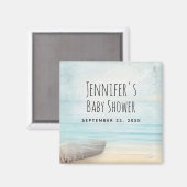 Coastal Beach Scene Nautical Theme Save the Date Magnet (Vorderseite/Rückseite)
