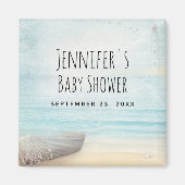 Coastal Beach Scene Nautical Theme Save the Date Magnet (Vorne)