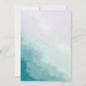 Coastal Beach Sea Glass Aquamariner Lavendel Chic  Einladung (Rückseite)