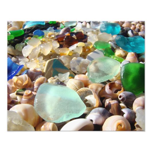 Coastal Beach Seaglass Fotografien Fotodruck (Vorne)