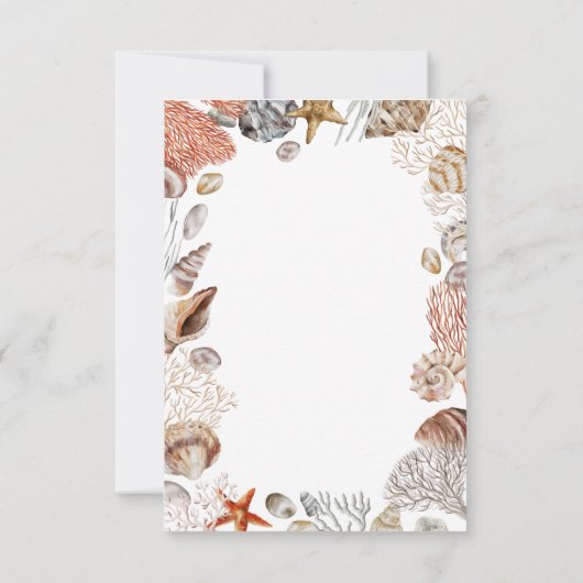 Coastal Beach Seashell Retirement Party Einladung (Rückseite)