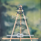 Coastal Beach Ship Helm Nautical Wedding Willkomme Acrylschild (Neutral)