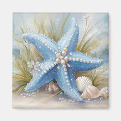 Coastal Beach Starfish Nautical Kitchen Magnet (Vorne)