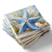 Coastal Beach Starfish Nautical Kitchen Magnet