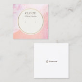 Coastal Beach Stud Earring Juwelier Display Card Quadratische Visitenkarte (Vorne/Hinten)