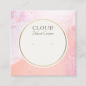 Coastal Beach Stud Earring Juwelier Display Card Quadratische Visitenkarte (Vorderseite)