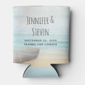 Coastal Beach Szene mit Holzrowboat Hochzeit Dosenkühler
