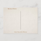 Coastal Beach Thema Driftwood Heart Valentinstag Postkarte (Rückseite)