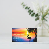 Coastal Beach Theme Realtor Visitenkarte (Stehend Vorderseite)