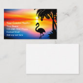 Coastal Beach Theme Realtor Visitenkarte (Vorne/Hinten)