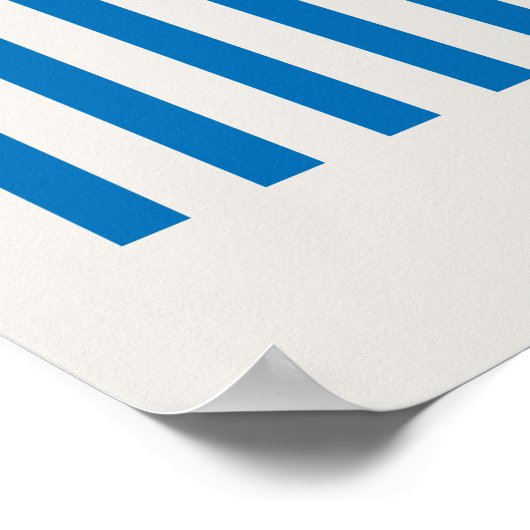 Coastal Beach Vibes Blue Stripes Poster (Ecke)