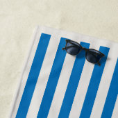 Coastal Beach Vibes Blue Stripes Strandtuch (Beispiel)