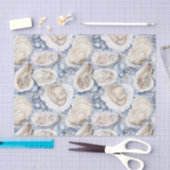 Coastal Beach Watercolor Oyster Shells Seidenpapier (Handwerk)