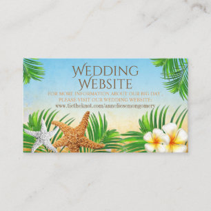 Coastal Beach - Website für Hochzeiten Begleitkarte
