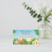 Coastal Beach - Website für Hochzeiten Begleitkarte (Stehend Vorderseite)