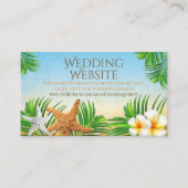 Coastal Beach - Website für Hochzeiten Begleitkarte (Vorderseite)