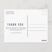 Coastal Beach Wedding Vielen Dank Postkarte (Rückseite)