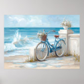 Coastal Bicycle Seaside Wall Art Print | Poster (Vorne)