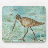 Coastal Bird Beach Coastal Art Mousepad (Vorne)
