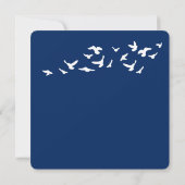 Coastal Birds Hochzeit | Tischnummernkarte Einladung (Rückseite)