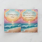 Coastal Birthday Blessings Karte (Innenseite)