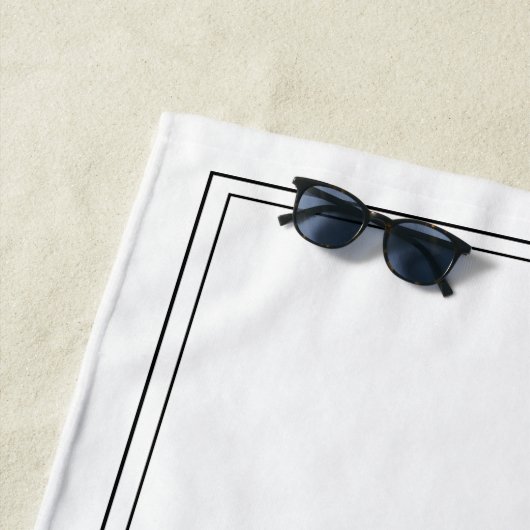 Coastal Black and White Palmetto Palm Monogram Strandtuch (Beispiel)