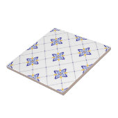 Coastal Blossom Minimal Blue Modern Mediterranean Fliese (Seite)