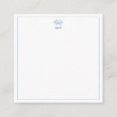Coastal Blue and White Crab Monogram Begleitkarte (Vorderseite)