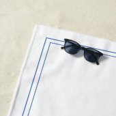 Coastal Blue and White Palmetto Palm Tree Monogram Strandtuch (Beispiel)