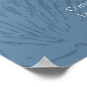 Coastal Blue Bachelorette Itinerary Poster (Ecke)