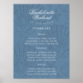 Coastal Blue Bachelorette Itinerary Poster (Vorne)