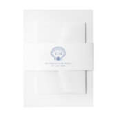 Coastal Blue Beach Shell Monogram Wedding Einladungsbanderole (Vorderseite Beispiel)