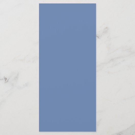 Coastal Blue Beach Shell Monogram Wedding Menükarte (Rückseite)