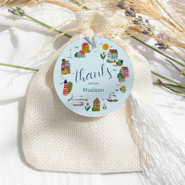 Coastal Blue Boy Nautical Baby Dusche Geschenkanhänger