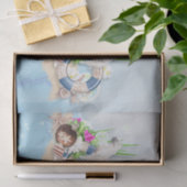 Coastal Blue Cockatoo Floral Seidenpapier (Geschenk)