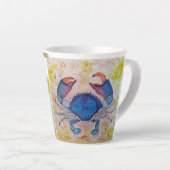 Coastal Blue Crab Latte Mug Milchtasse (Rechte Ecke)