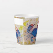 Coastal Blue Crab Latte Mug Milchtasse (Vorderseite)