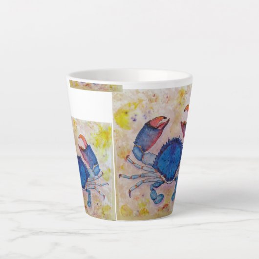 Coastal Blue Crab Latte Mug Milchtasse (Vorderseite)