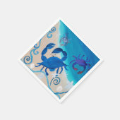 Coastal Blue Crab Papier Servietten aus meiner Kun (Ecke)