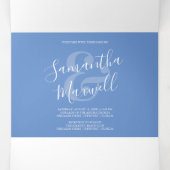 Coastal Blue Crab Trifold Wedding Einladung (Innenseite Mitte)