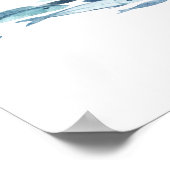 Coastal Blue Fish Probe Abendessen Willkommenszeic Poster (Ecke)