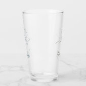 Coastal Blue Floral Line Art Minimalist Zen Glas (Links)