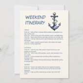 Coastal Blue Gingham Nautical Champag Bachelorette Einladung (Rückseite)