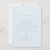 Coastal Blue Hand Drawn Seashell Photo Wedding Dankeskarte (Rückseite)